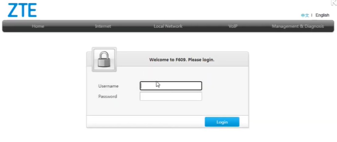 [Gambar: Login ZTE Fiberstar]